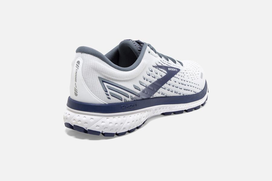 Brooks Running Shoes Mens White/Blue - Ghost 13 Road - 4693-ZWCSE